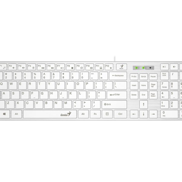Genius SlimStar 126 tastatura  USB veza, low-profile tipke, bijela
