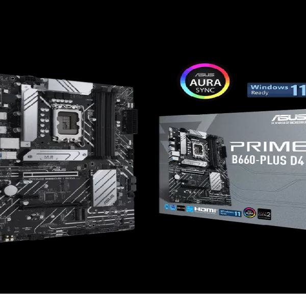 ASUS MB PRIME B660-PLUS D4Intel B660;LGA17004xDDR4;VGA,HDMI,DP;ATX