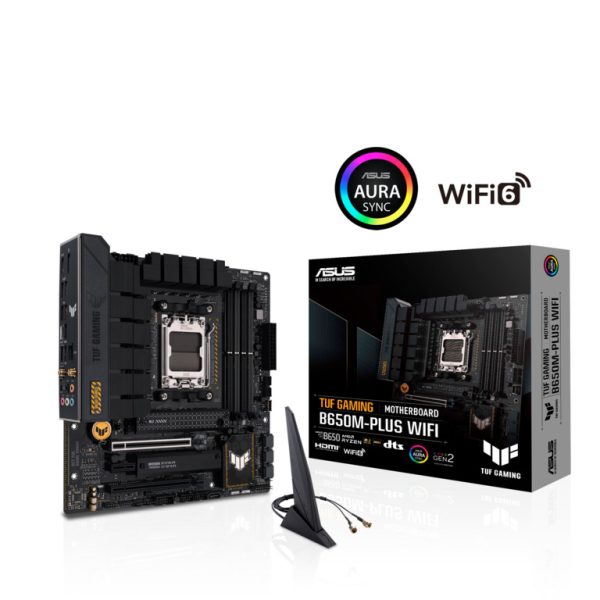 ASUS MB TUF GAMING B650M-PLUSWIFI, AM5, 4x DDR5, DP, HDMI,2x M.2, 4x SATA, 8xUSB, mATX