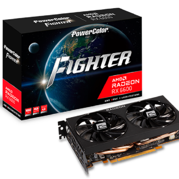 POWER COLOR AXRX6600 8GBD6-3DHFighter AMD Radeon RX66008GB GDDR6 128bit;HDMI,3xDP