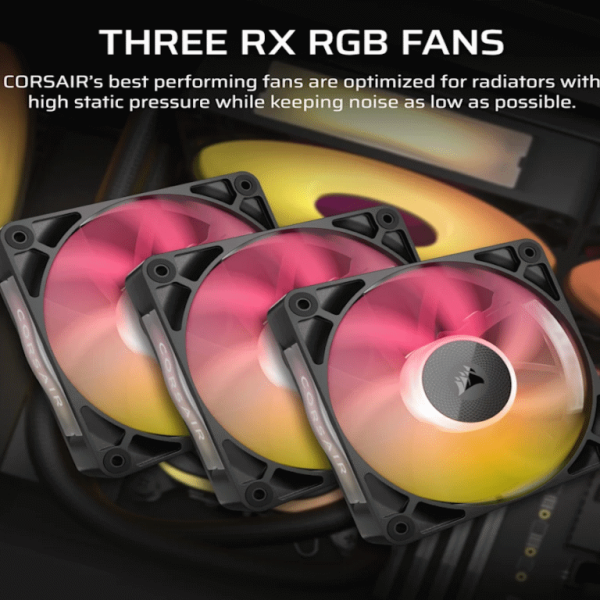 CORSAIR TITAN 360 RX RGB AIOLiquid CPU Cooler, Black,RX120LGA1851, LGA1700, AM5, AM4