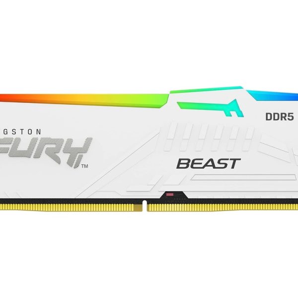 Kingston 16GB 6000MHz DDR5WRGBWhite RGB,Fury Beast (1x16GB),CL30, XMP,1RX8, 288-pin 16Gbit