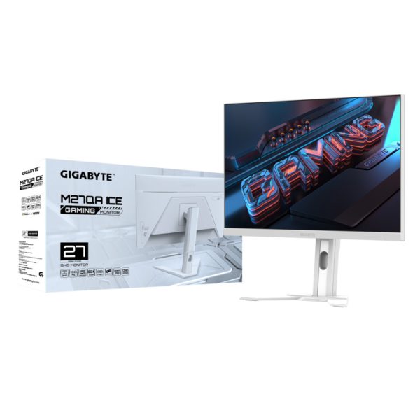Gigabyte 27" monitor M27QA ICE27",QHD,IPS,1ms,180Hz,350cd,2xHDMI,DP,3xUSB,1xUSB-C,-height