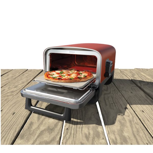Ninja vanjska pec za pizzu8u1 uredjaj, snaga 2400W,Woodfire tehn. do 30% brze, tezina 22kg,