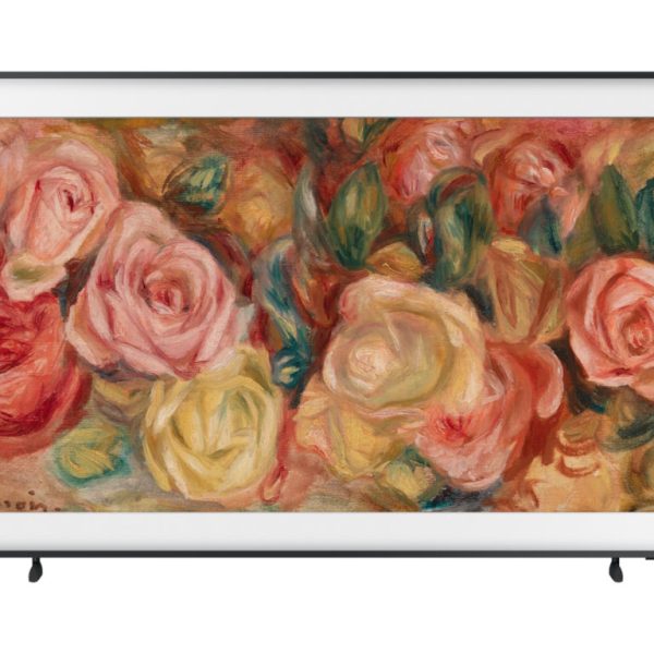 Samsung The Frame TV 55" QLED sa tanak okvir i 4K rezolucijom, prikazan u moderan enterijer.