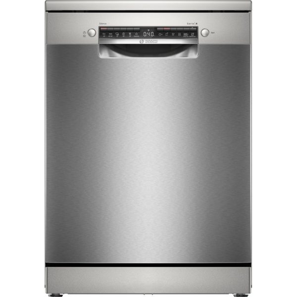 BOSCH perilica posuđa Serie 4|Brušeni Čelik ,D, 14 setova,9L,46dB, Escajg ladica, Old: SMS4HVI33E