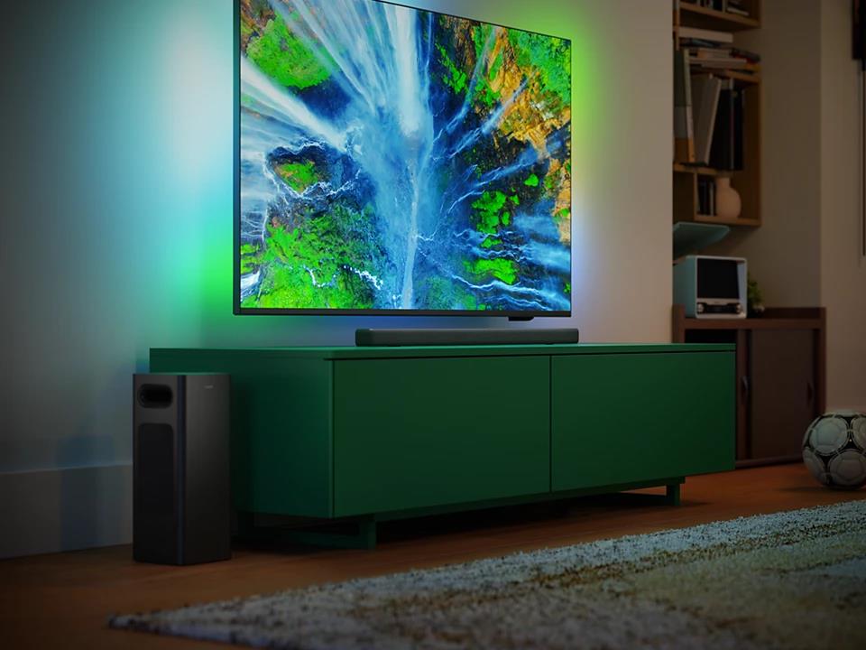 Philips TAB6309/10 crni bežični soundbar sa LED indikatorima i daljinskim upravljačem