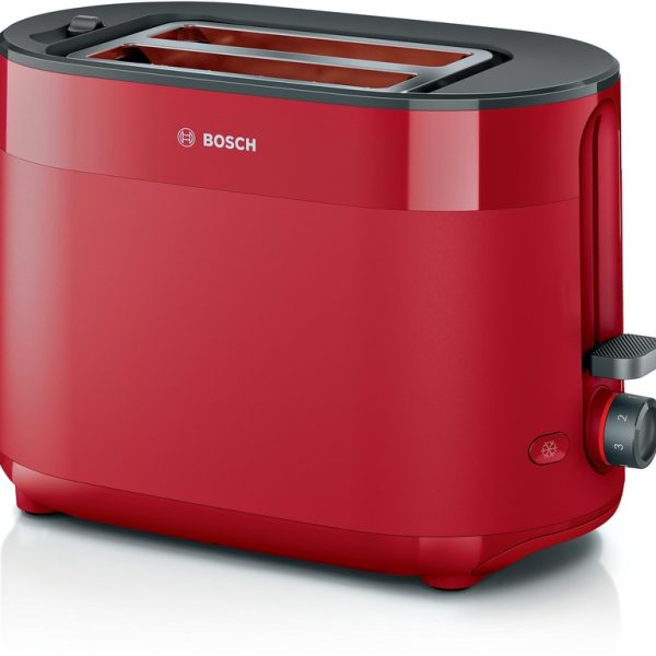 BOSCH Toster MyMoment TAT2M124, Crvena, Dvije kriške, Snaga  800-950 W