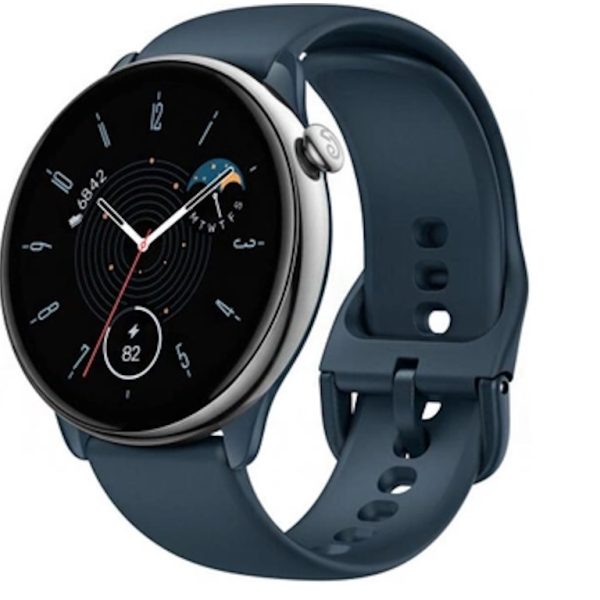 Amazfit GTR mini blue 1.28" AMOLED; curved glass  14 day battery; 5 ATM; Sp02