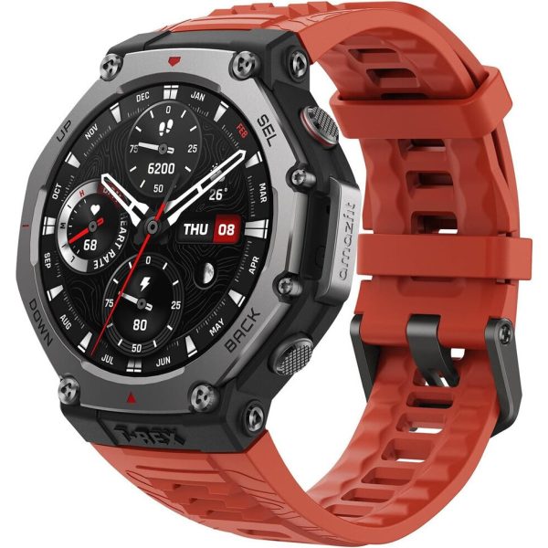 Amazfit T REX 3 Lava 1.5" AMOLED; 27 days battery life; GPS; 100 ATM vodootporan