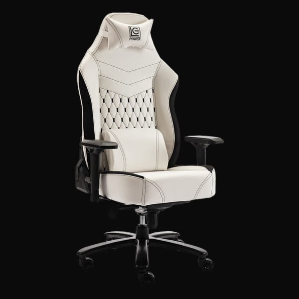 LC-Power Gaming Chair White/Black XL size Adjustable armrests, do 180kg
