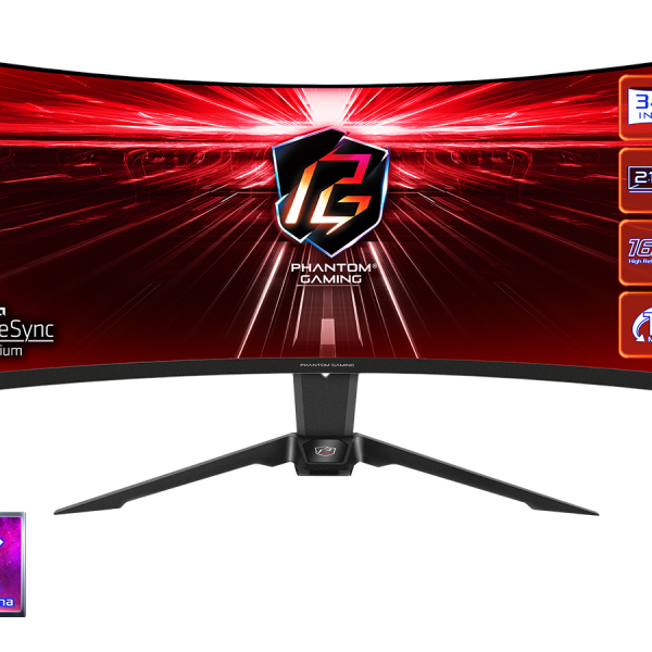 ASROCK MONITOR PG34WQ15R2B 34"CURVED GAMING;WQHD;165Hz;1ms;2xHDMI,DP;Speaker,High,Swivel,Tilt,WiFi