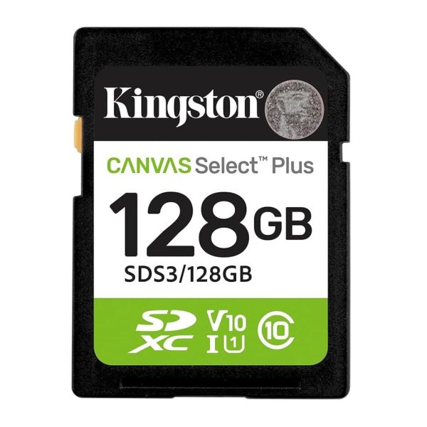 Kingston SDHC 128GB Class 10Canvas Select Plus150 MBs,Class 10 UHS-I