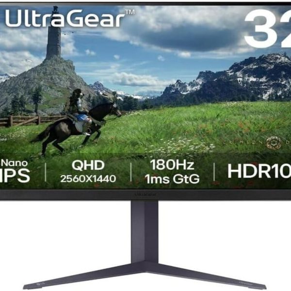 LG 32" UltraGear 32GS85Q-BNanoIPS, QHD 2560x1440, 180Hz350cd, 1ms, 2xHDMI, DP, 2xUSB 3.0