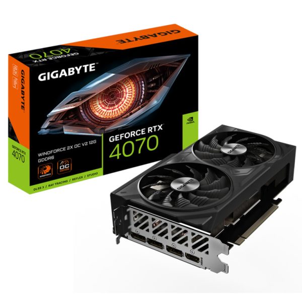 Gigabyte VGA RTX 4070 OC WFWindforce, 12GB 192bit, GDDR63xDP, 1xHDMI;
