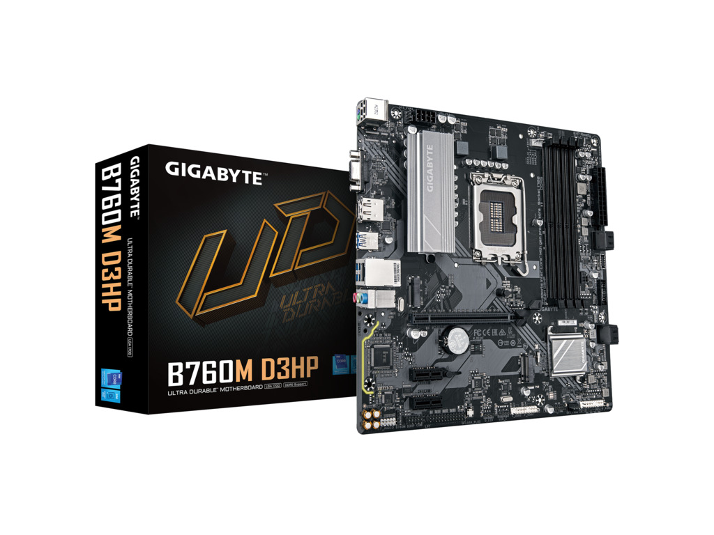 Gigabyte MB B760M D3HP LGA1700; 4xDDR5; 2xM.2,4xSATA HDMI, DP, D-Sub,LAN chip,12x USB,  mATX