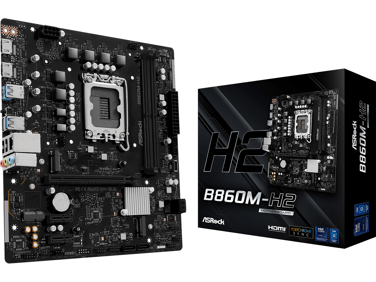 ASROCK MB B860M-H22xDDR5, 2xM.2, 4xSATA, 13xUSB2xHDMI, RAID, Micro ATX