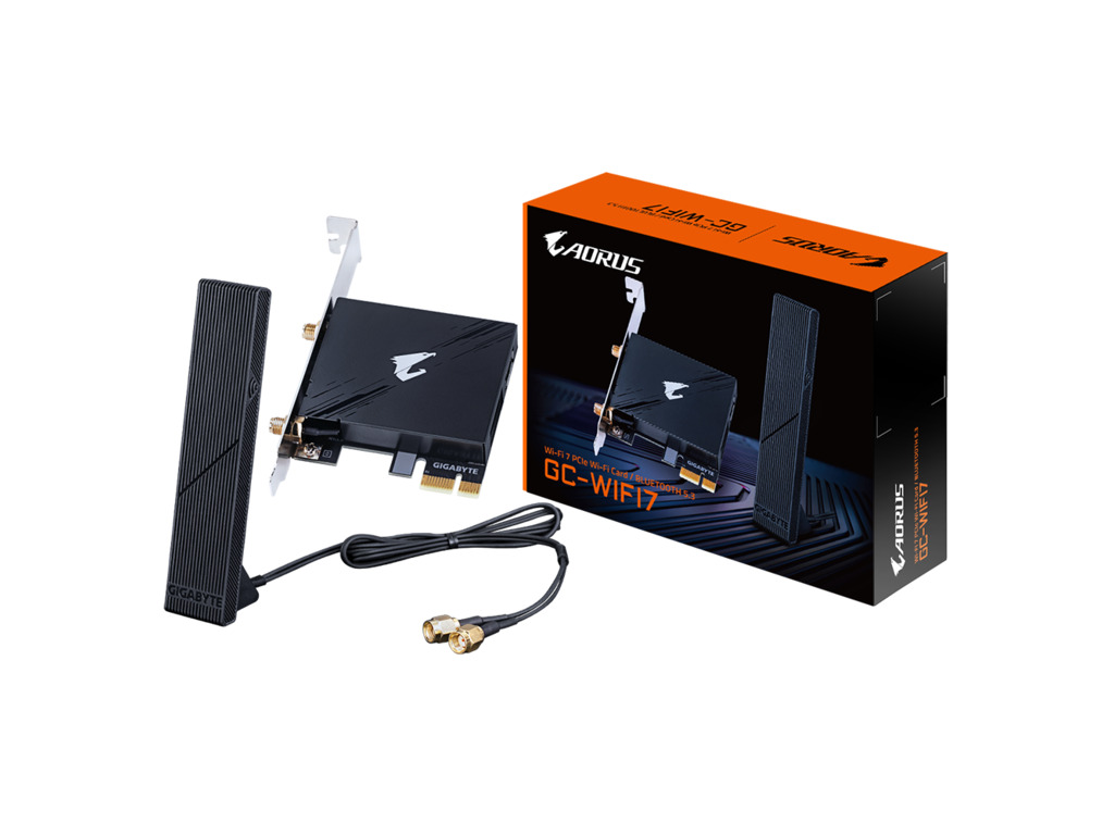 Gigabyte GC-WIFI7 Wi-Fi 7 PCIe WI-FI Card, Bluetooth 5.3