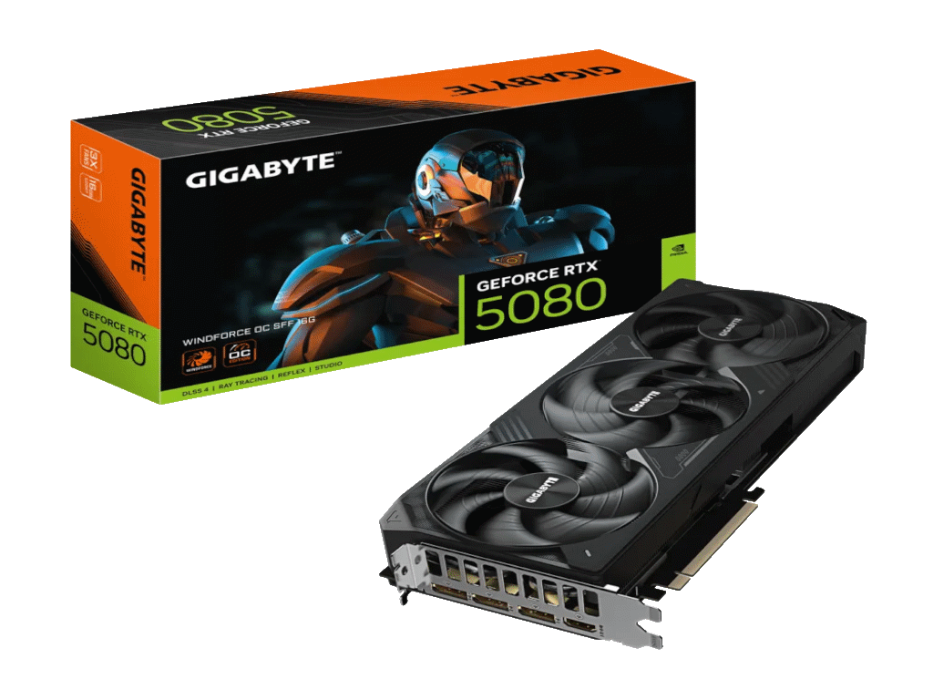 Gigabyte 5080 Windforce OC 16GSFF, 16GB, GDDR7, 256-bit,3xDP, 1x HDMI