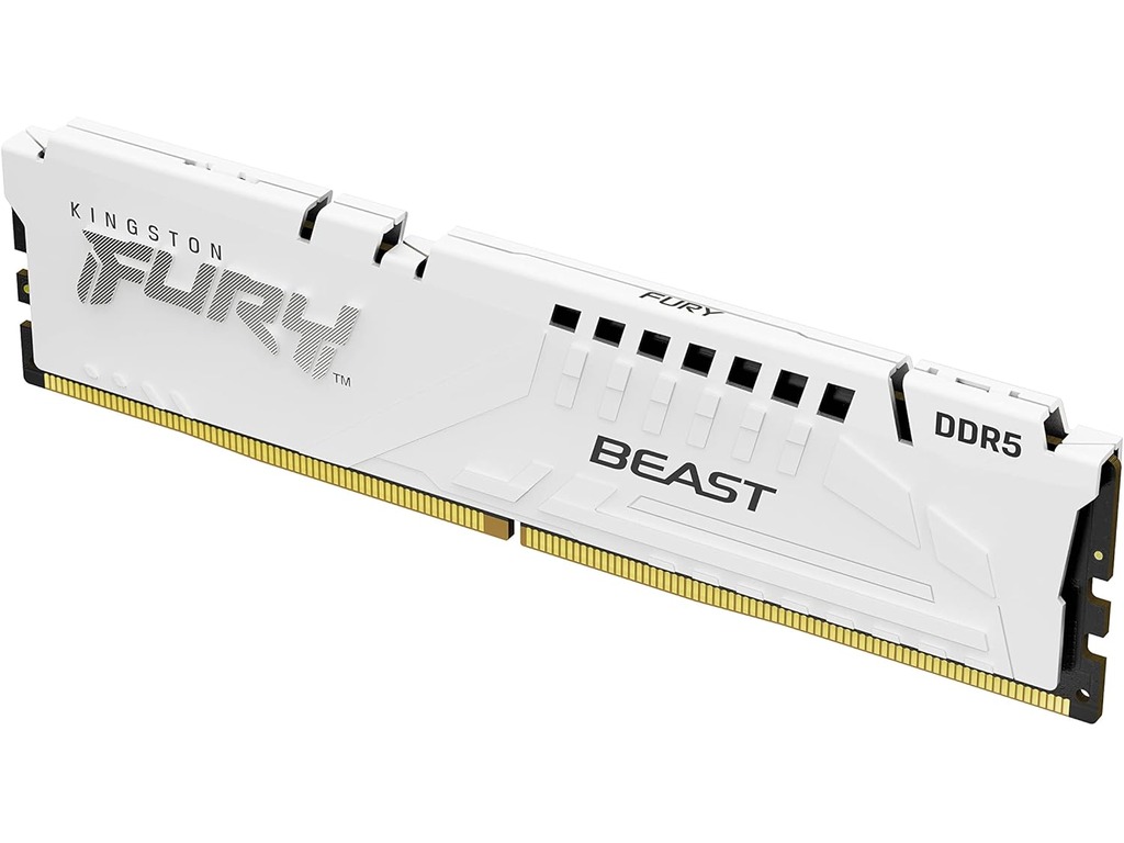 Kingston 16GB 6000MHz DDR5 W.White, Fury Beast (1x16GB),CL30, EXPO,XMP,1RX8, 288-pin 16Gbit