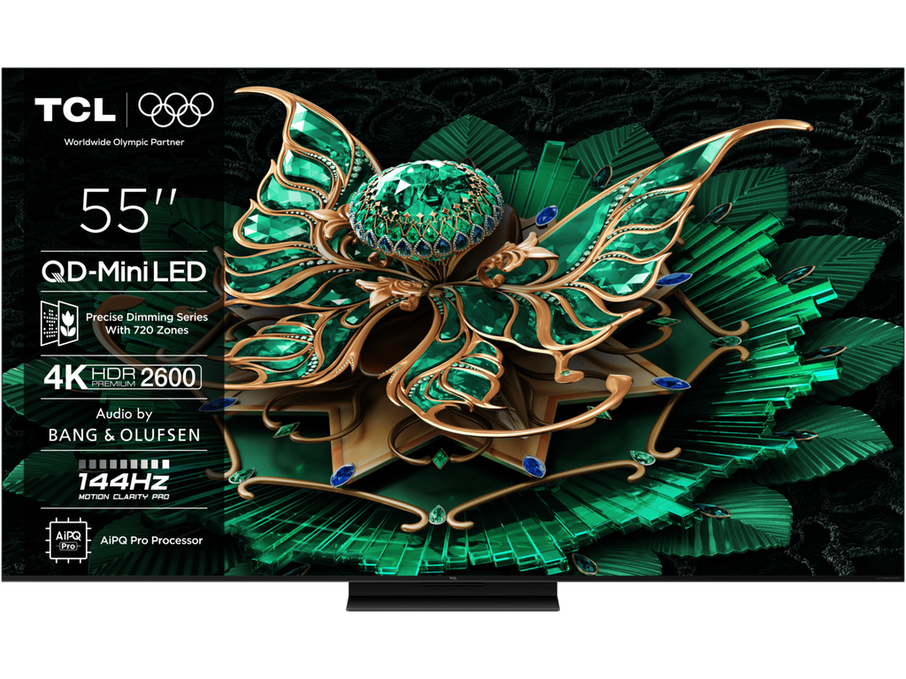 TCL 55"C7K 4K QD-Mini LED TV144Hz Google TV; Game Master;Audio BANG & OLUFSEN; HDR Premium;